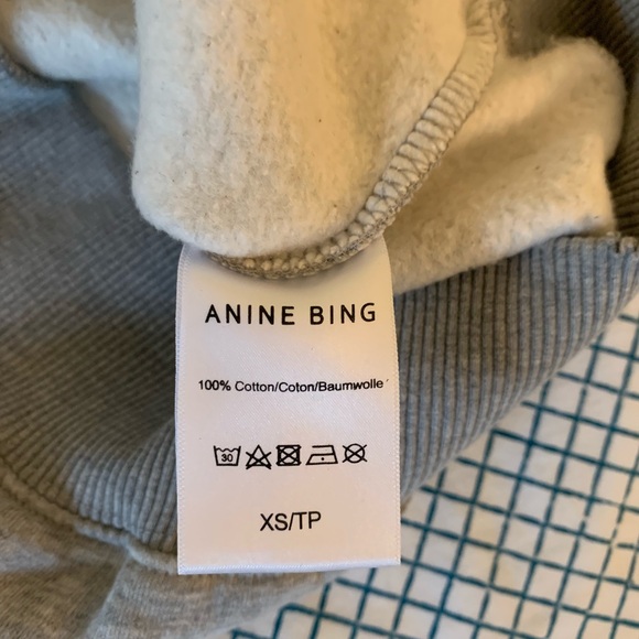 Anine Bing Vintage Bing Sweatshirt Eagle Blue & Grey Size XS NEW RARE - Picture 14 of 16